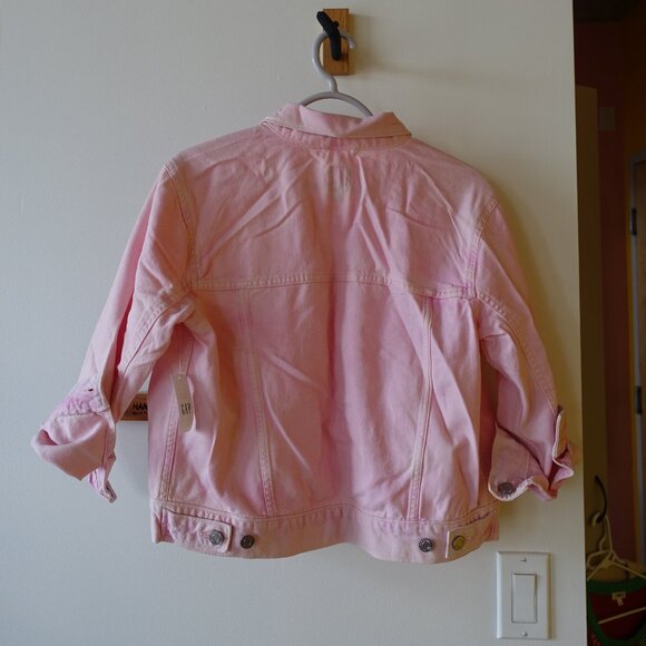 Gap pink denim jean jacket XS XSmall 0 2 - Picture 8 of 11